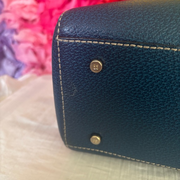 Kate Spade Large Blue Leather Satchel Handbag - Picture 8 of 8